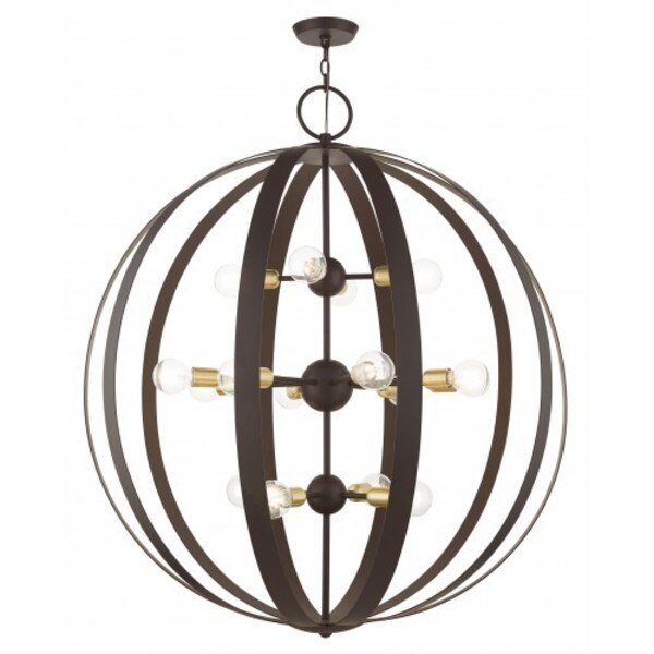 Bronze Foyer Chandelier, 16 Light, Livex Lighting, Mfr#: 46418-07