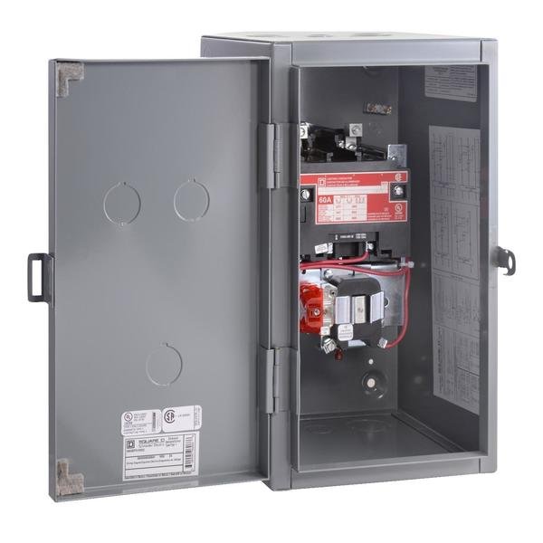 600VAC Mechanically Held Lighting Contactor 2P 60A, SQUARE D, Mfr# 8903SPG10V02
