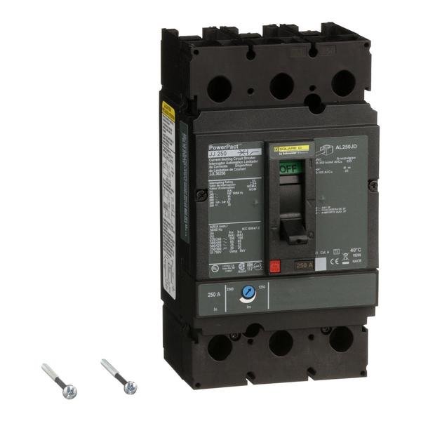 Molded Case Circuit Breaker, 250, 600VAC, 3 Pole, Unit Mount Lug Mounting Style, JJ Series, SQUARE D, Mfr# JJL36250