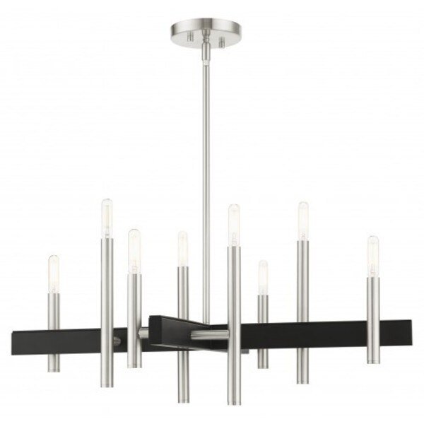 Brushed NickelChandelier, 8 Light, LIVEX LIGHTING, Mfr# 49348-91