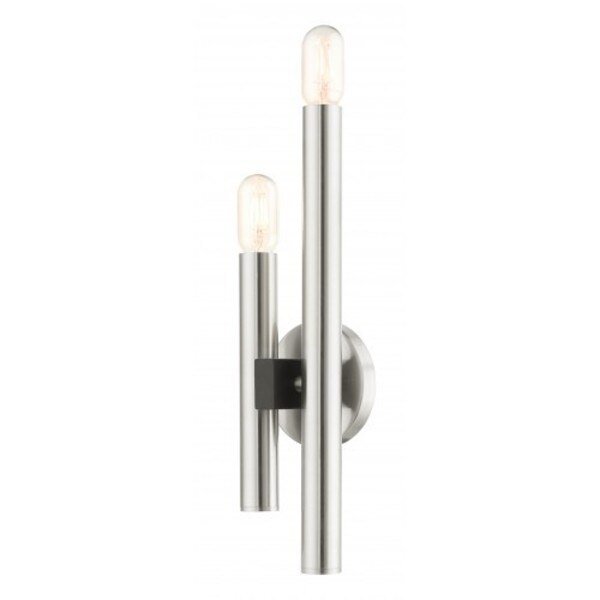 Brushed Nickel ADA Double Sconce, 2 Light, LIVEX LIGHTING, Mfr# 49992-91