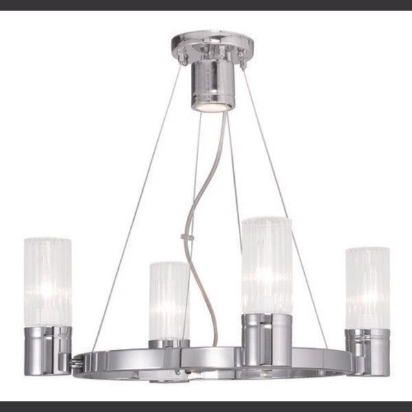Midtown 4 Light Polished Chrome Chandelier, LIVEX LIGHTING, Mfr# 50694-05