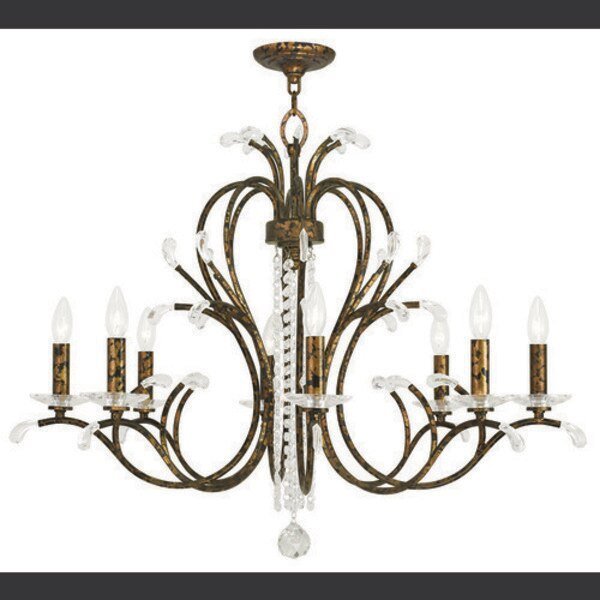 Serafina 8 Light Hand Applied Venetian G, LIVEX LIGHTING, Mfr# 51008-71
