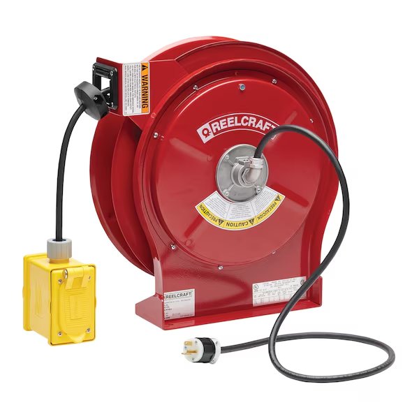 Reelcraft, Cord Reel, Duplex GFCI, 50 ft., 12AWG/3COND, Reelcraft, Mfr#: L 5550 123 7A