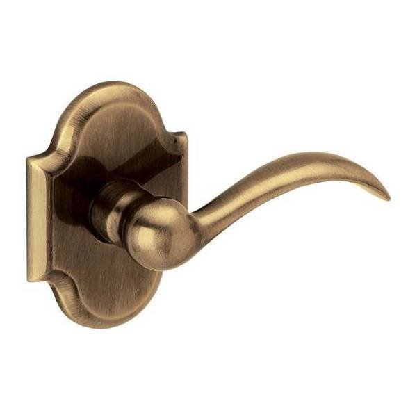 Beavertail Lever Antique Brass Door Levers Antique Brass, Baldwin Estate, Mfr#: 5452V.050.LMR