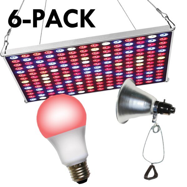 LED Grow Panel & Clamp On LED Red Spectrum Grow Light Kit 18 Pcs Kit, MIRACLE LED, Mfr# 602237