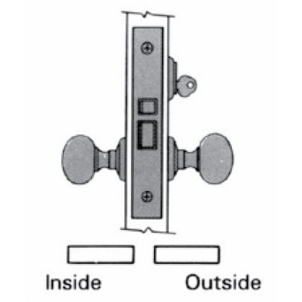 Fail Secure Handlesets Bright Chrome, Baldwin Estate, Mfr#: 6053.260.R