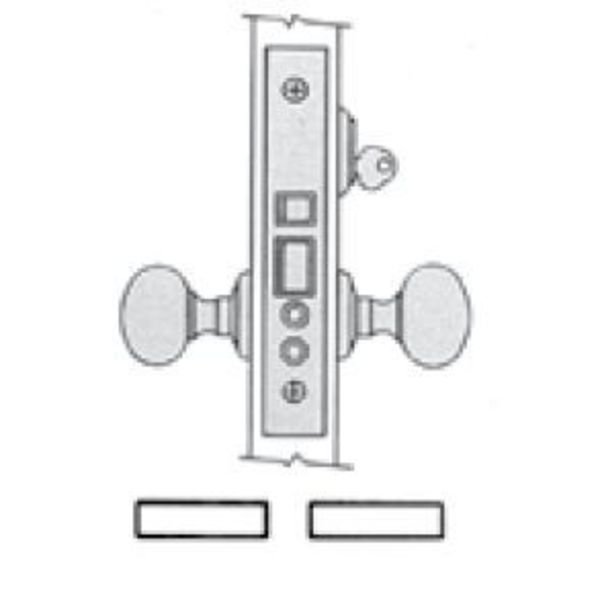 Corridor Office Handlesets Lifetime Bright Nickel, BALDWIN ESTATE, Mfr# 6060.055.RLS