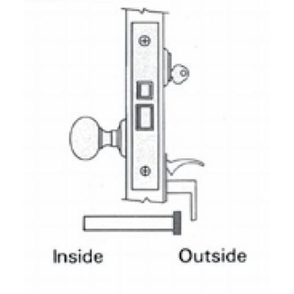 Utility Room Handlesets Lifetime Bright Nickel, BALDWIN ESTATE, Mfr# 6066.055.LLS