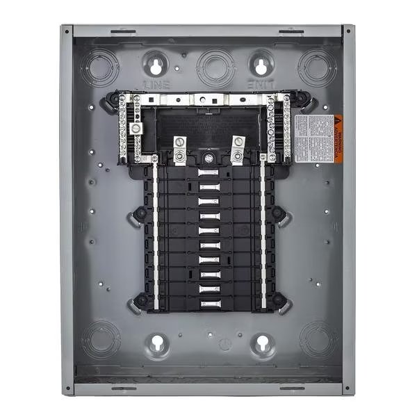 Load Center, QO, 20 Spaces, 125A, 120/240V AC, Main Lug, 1 Phase, Square D, Mfr#: QO120L125PG