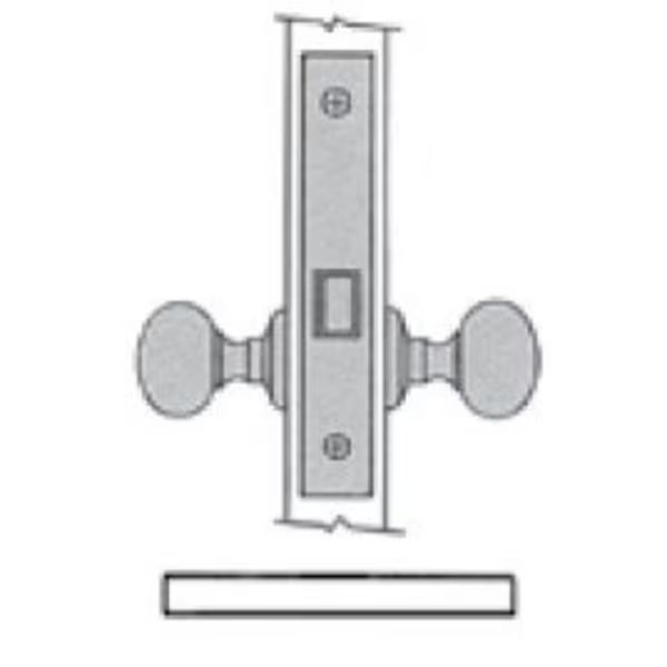 Passage Handlesets Satin Brass with Brown, BALDWIN ESTATE, Mfr# 6110.060.R