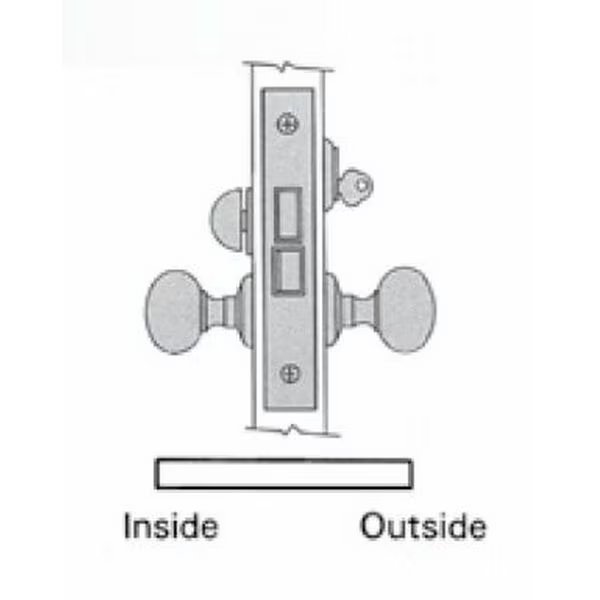 Entry Storeroom Handlesets Unlacquered Brass, BALDWIN ESTATE, Mfr# 6310.031.RR