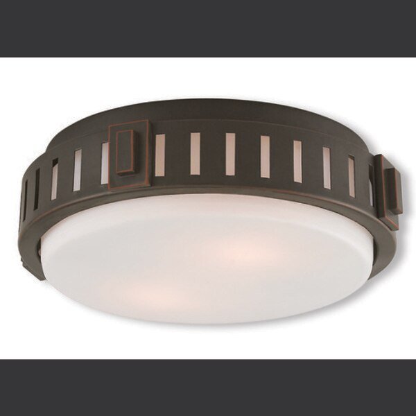 Portland 2 Light Olde Bronze Ceiling Mou, LIVEX LIGHTING, Mfr# 65511-67