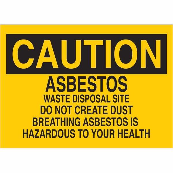 Caution Sign, 10 in H, 14 in W, Rectangle, English, 41266, BRADY, Mfr# 41266