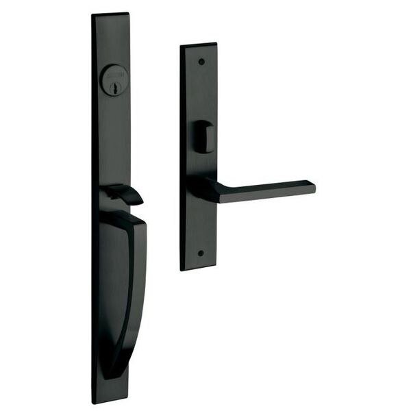 Full Dummy Handlesets Satin Black, Baldwin Estate, Mfr#: 6966.190.LFD