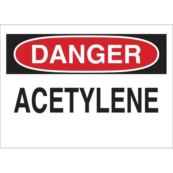 Danger Sign, 10 in H, 14 in W, Plastic, Rectangle, English, 22293, BRADY, Mfr# 22293