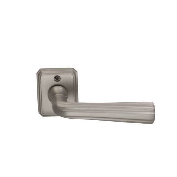 Lever with Rectangular Rose Single Dummy Satin Nickel 706, OMNIA, Mfr# 706/RT.SD15