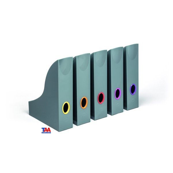 Magazine File Holder, Color Coded O, PK5, Durable Office Products, Mfr#: 770657