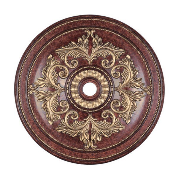 Versailles Verona Bronze with Aged Gold Leaf Accents Ceiling Medallion, LIVEX LIGHTING, Mfr# 8228-63