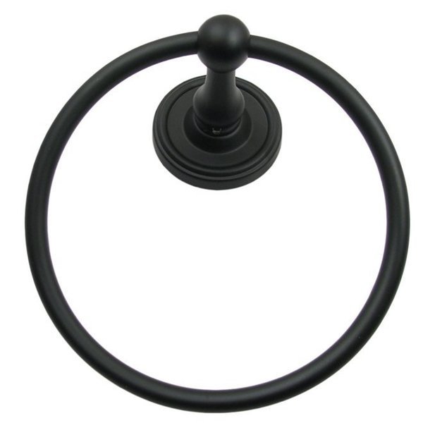 Midtowne Towel Ring Black, RUSTICWARE, Mfr# 8286BLK