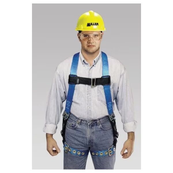 Full Body Harness, 2XL, Tubular Webbing, Honeywell Miller, Mfr#: P950DQC/XXLBL