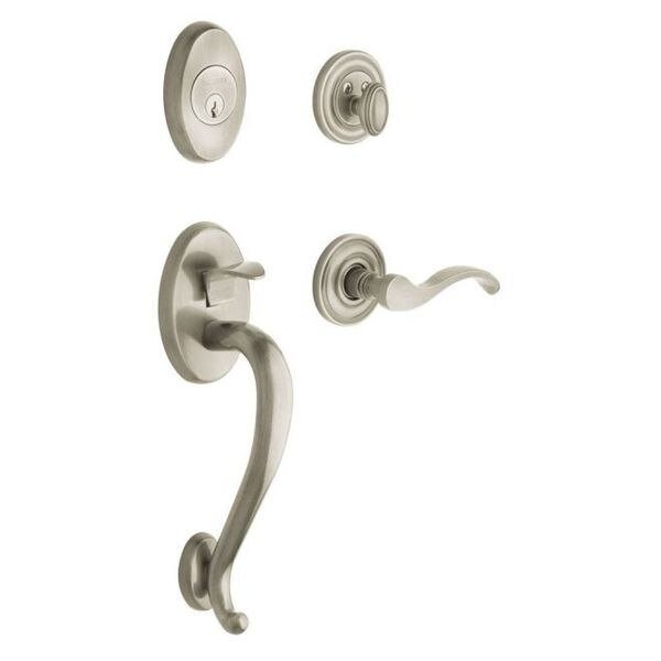 Full Dummy Handlesets Lifetime Satin Nickel, BALDWIN ESTATE, Mfr# 85315.056.LFD