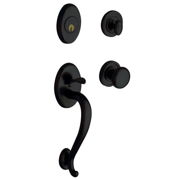 Entry Handlesets Satin Black, BALDWIN ESTATE, Mfr# 85315.190.ENTR