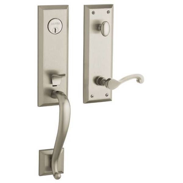 Full Dummy Handlesets Lifetime Satin Nickel, BALDWIN ESTATE, Mfr# 85355.056.RFD