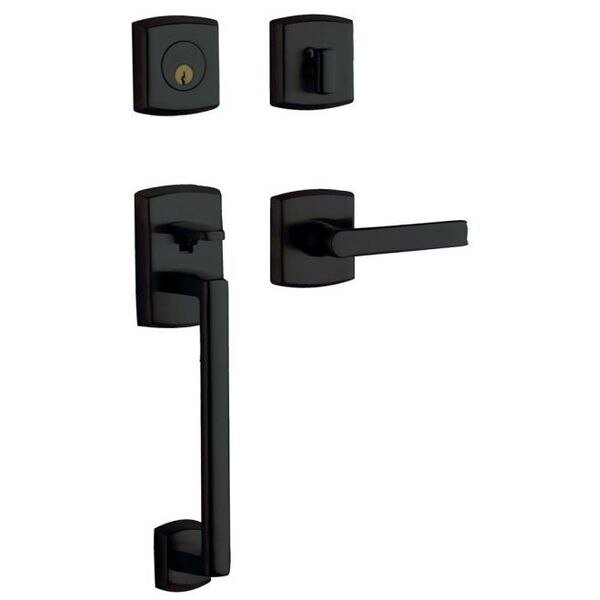 Entry Handlesets Satin Black, BALDWIN ESTATE, Mfr# 85386.190.LENT
