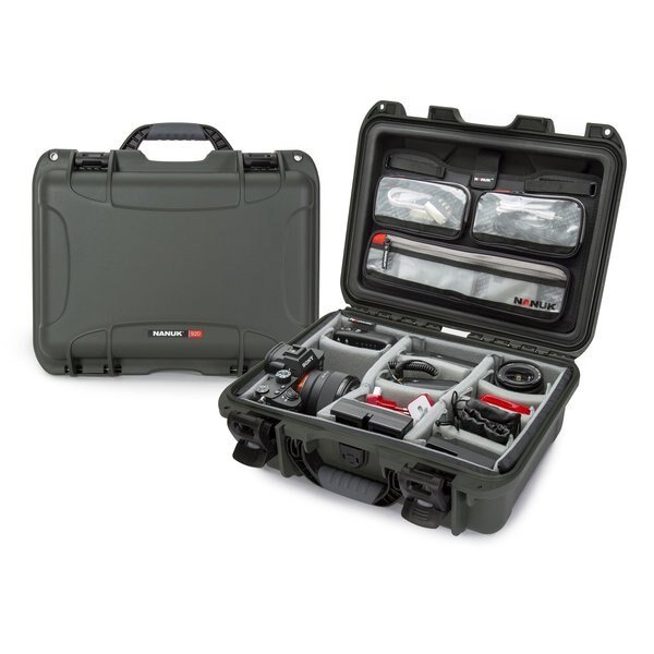 Case with Lid Organizer Divider, Olive, NANUK CASES, Mfr# 920S-060OL-0A0