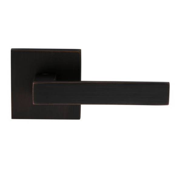 Single Dummy Right Hand Lever Tuscan Bronze 930 with Square Rose, OMNIA, Mfr# 930SQ/R.SDTB