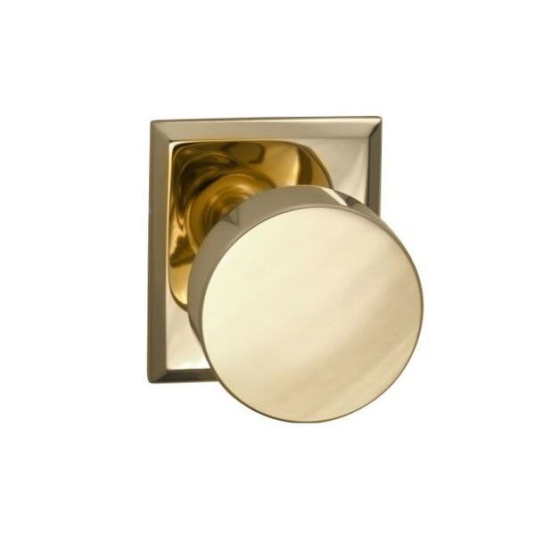 Single Dummy Knob Bright Brass 935 with Rectangular Rose, OMNIA, Mfr# 935RT/0.SD3