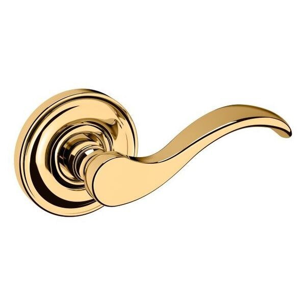 Wave Lever Unlacquered Brass Door Levers Unlacquered Brass, BALDWIN ESTATE, Mfr# 5455V.031.RDM