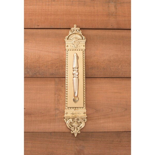 L Enfant Pull Plate, 3x16-1/2, BRASS ACCENTS, Mfr# A04-P8601-605