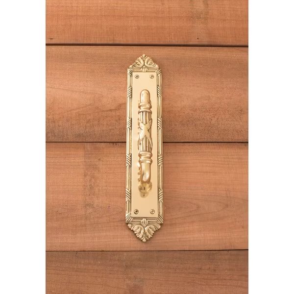 Ribbon And Reed Pull Plate, 2-1/2x13-3/, BRASS ACCENTS, Mfr# A05-P7231-605