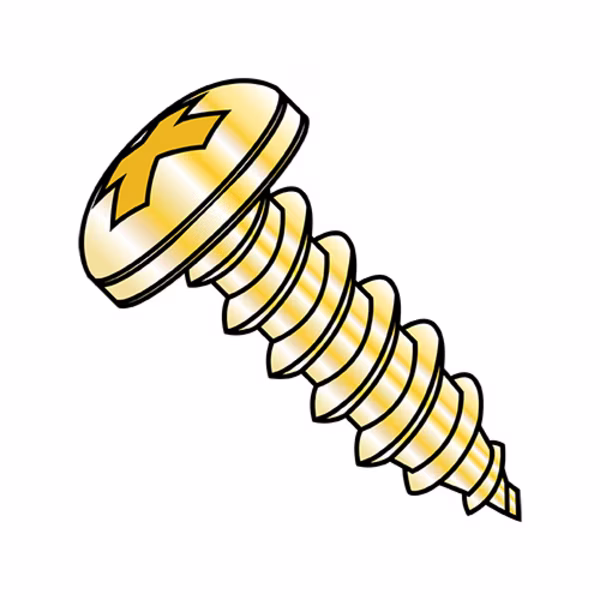 Concrete Screw, #10-16 Dia., Pan, 1/2 in L, Steel Yellow Zinc, 8000 PK, EnjoyTool Select, Mfr#: 1008ABPPY