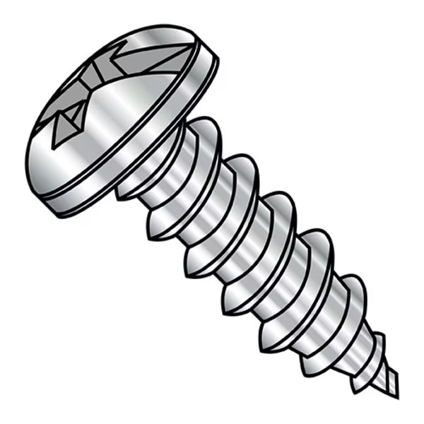 Thread Forming Screw, #10-12 x 1 in, Plain 18-8 Stainless Steel Pan Head 2000 PK, EnjoyTool select, Mfr# 1016ACP188