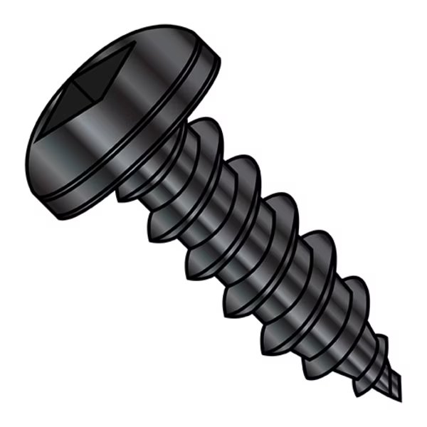Thread Forming Screw, #8-15 x 2 in, Black Oxide Steel Pan Head Square Drive, 1500 PK, EnjoyTool select, Mfr# 0832AQPB