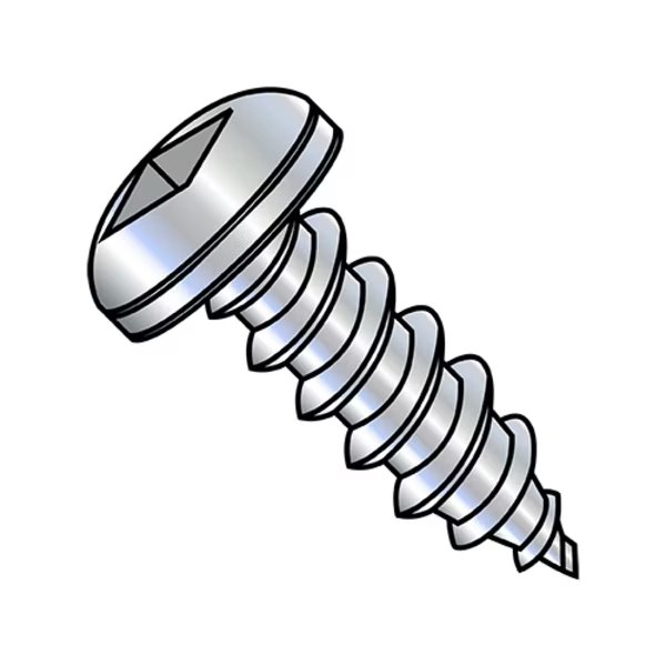 Thread Forming Screw, #10-12 x 1-1/4 in, Zinc Plated Steel Pan Head Square Drive, 3000 PK, EnjoyTool select, Mfr# 1020AQP