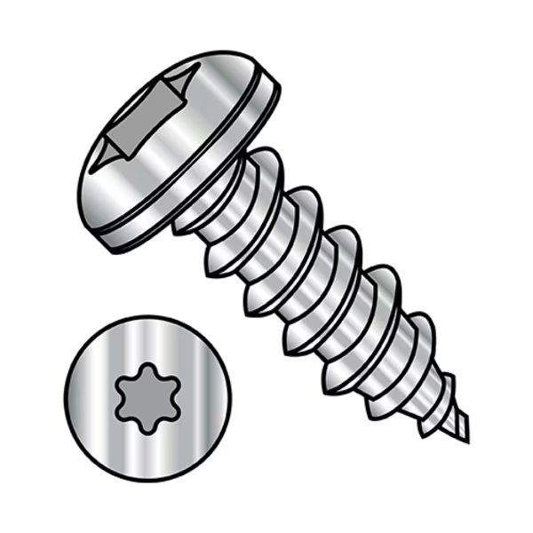 Self-Drilling Screw, #10-12 x 1 in, Plain 18-8 Stainless Steel Pan Head Torx Drive, 2000 PK, EnjoyTool select, Mfr# 1016ATP188