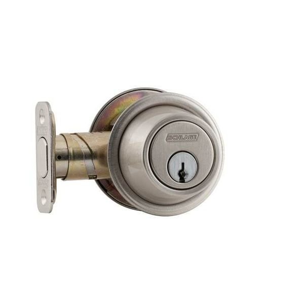 Satin Nickel Deadbolt B561PF619, SCHLAGE COMMERCIAL, Mfr# B561PF619