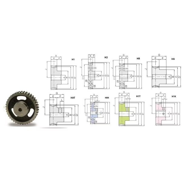 Cast Iron Worm Wheels, KHK GEARS, Mfr# CG2-20R2