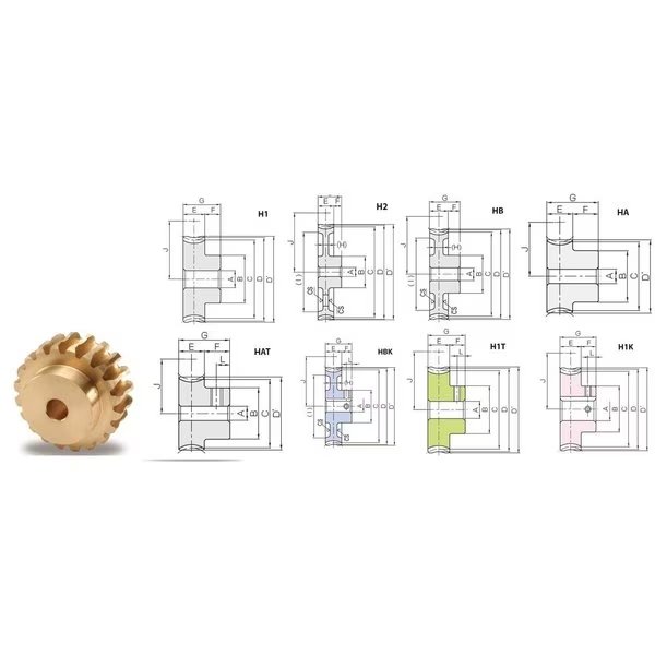 Bronze Worm Wheels, KHK GEARS, Mfr# BG2-20L1