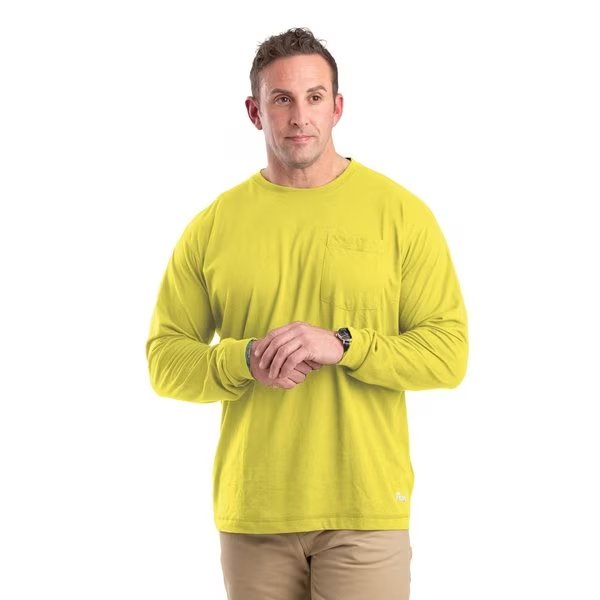 Performance Long Sleeve Pocket Tee, L, BERNE, Mfr# BSM39