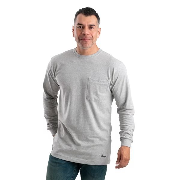 Heavyweight Long Sleeve Pocket T-Shirt, BERNE, Mfr# BSM46