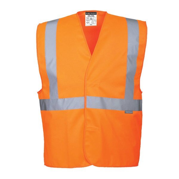 Hi-Vis 1 Band Vest, XL, PORTWEST, Mfr# C472