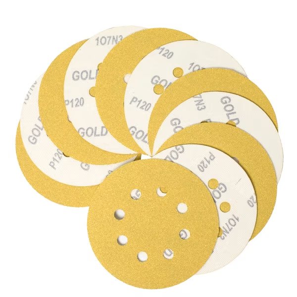 Sndng Dsc, Hook-and-Loop, 6,120G, 6VAC, Gld, CGW ABRASIVES, Mfr# 49974