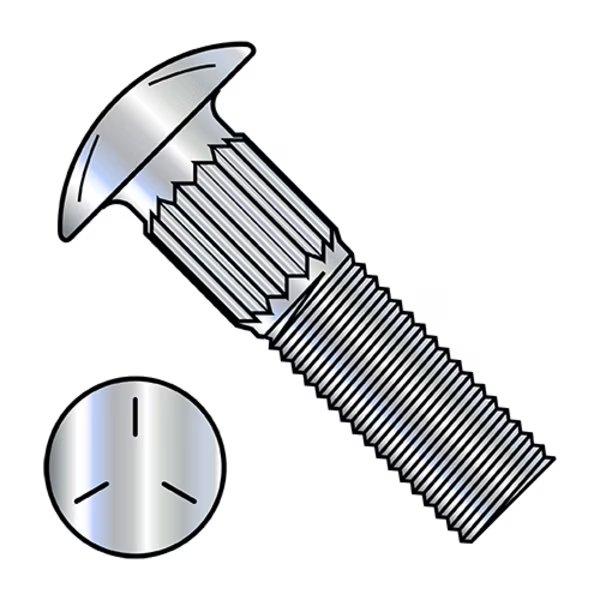 3/8-16X2 BOLT CARRIAGE RIBNECK GR5 ZINC, EnjoyTool select, Mfr# 3732CR5