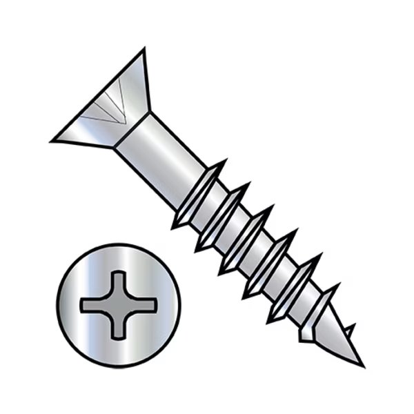 Wood Screw, #6, 1-1/4 in, Zinc Plated Steel Flat Head Phillips Drive, 9000 PK, EnjoyTool select, Mfr# 0620DPFD