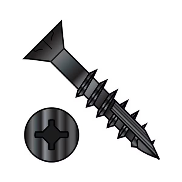 Wood Screw, #8, 2-1/2 in, Black Steel Flat Head Square Drive, 3000 PK, EnjoyTool select, Mfr# 0840DXF17DB